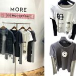 英字プリントTシャツと@モチーフのレイヤード風Tシャツ