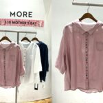 カラフルボタンの麻シャツ