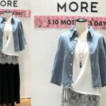 ７分袖のデニムジャケット