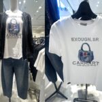 ジルコンのスマイルバッグデザインが施されたホワイトTシャツ